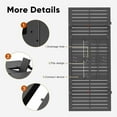 thumbnail image 5 of Heynemo 92” Patio Expandable Table for 4 to 10, Aluminum Outdoor Dining Table, Rectangular Patio Metal Table with Umbrella Hole, Dark Grey, 5 of 9