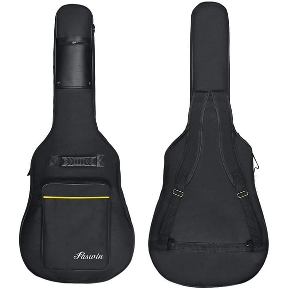 Faswin 41 Inch High Quality Dual Adjustable Shoulder Strap Acoustic Guitar Gig Bag - Black