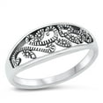 thumbnail image 1 of All in Stock Black Vines Eternity Ring Sterling Silver Size 7, 1 of 3