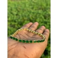 thumbnail image 7 of Baguette Emerald Tennis Bracelet/ 14K Gold plated Emerald Bracelet/ Genuine Emerald Bracelet / Stackable Bracelet For Women gift for her, 7 of 7