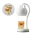 thumbnail image 3 of Lámpara calentadora de velas perfumadas, hierro regulable regulable, luz calentadora de velas aromática eléctrica bonita y moderna para escritorio, enchufe europeo, blanco, 3 of 5
