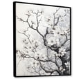 thumbnail image 2 of Designart "Grey White Tree Graphite I" Landscape Trees Floater Framed Wall Art Print, 2 of 7