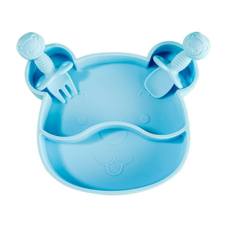 

1 Set Silicone Baby Tableware Cartoon Fruit Snack Plate Baby Dinnerware