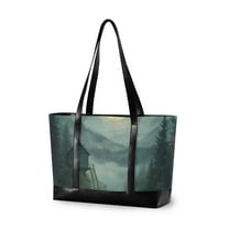 FORMRS Laptop Tote Bag for Women with 15.6" Computer Compartments Handbag, Forest House