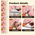 thumbnail image 5 of Boho Peel and Stick Wallpaper Halloween Ghosts Pumpkins Boo Text Pink Contact Paper 17.7in x 9.8ft Wallpaper Removable Self Adhesive Wall Paper for Girls Bedroom Nursery Cabinets, 5 of 8