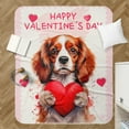 thumbnail image 4 of Happy Valentine's Day Cavalier King Charles Spaniel Brings Love Heart Cozy Sherpa Blanket Dog Lover Gifts Warm Soft Throw Blanket - 02028, 4 of 5