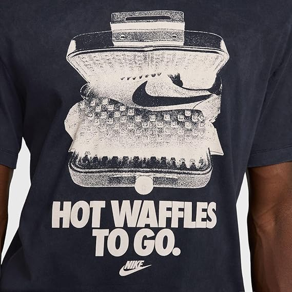 Nike Men's Hot Waffles Graphic Sportswear T-Shirt Black photo 4