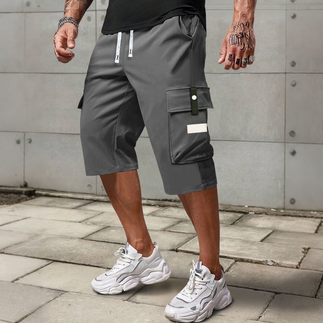 Product Classification Men'S Cargo Pants For Daily Casual Comfort With Multiple Pockets And Straight Leg Design For Outdoor Work And Summer