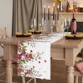 thumbnail image 2 of Table Runners 72 Inches Long Dress Scarves, Valentine's Day Farmhouse Kitchen Table Runner, Coffee Tablerunners, Watercolor Roses Flowers Leaves Spring 14x72 Inch, 2 of 9