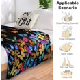 thumbnail image 4 of Butterfly Blanket Beautiful Butterfly Throw Blanket Ultra Soft Blankets Lightweight Cozy for Bed Couch Sofa 50"x40", 4 of 7