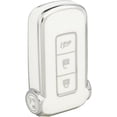 thumbnail image 3 of Key Fob Cover Compatible with Mitsubishi Outlander PHEV Eclipse Cross Pajero Delica D5 2018-2023 TPU Keychain Case Holder Protector,D White, 3 of 9