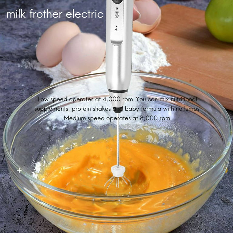  Milk Frother Handheld, FITNATE Rechargeable Electric Foam Maker  Drink Mixer 3 Speeds with 2 Stainless Steel Whisks, Frother for Coffee, Hot  Chocolate, Latte, Cappuccino,Includes Frother Cup: Home & Kitchen