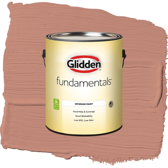 Glidden Fundamentals Copper Trail / Orange, Eggshell Interior Paint, 1 Gallon