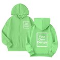thumbnail image 4 of NAISIBABY Girls' Fleece-Lined Sweatshirt – Solid Color Long Sleeve Hooded Zip-Up Casual Jacket Mint Green Size 7, 4 of 7