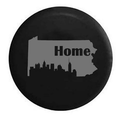 State Spare Tire Cover Pittsburgh Pennsylvania Home State Edition Spare Tire Cover Vinyl Stealth Black 29 in ()
