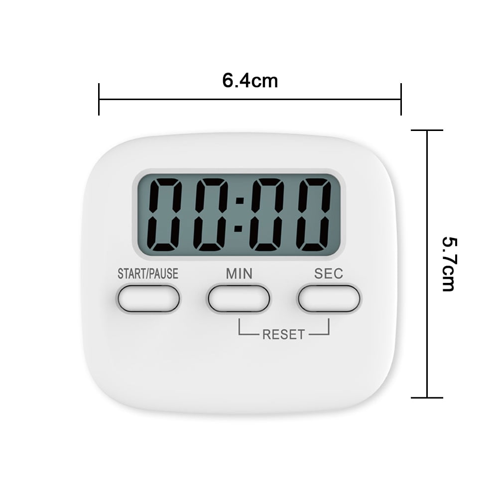 Cute Kitchen Timer, Digital Timer for Cooking, Egg Timer on Desk Table. DIY  Includes Patches and Stickers 