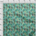 thumbnail image 3 of oneOone Coton Soie Turquoise Vert Tissu Robe Tissu Tissu Imprimé par la Cour 42 Pouces de Large, 3 of 5