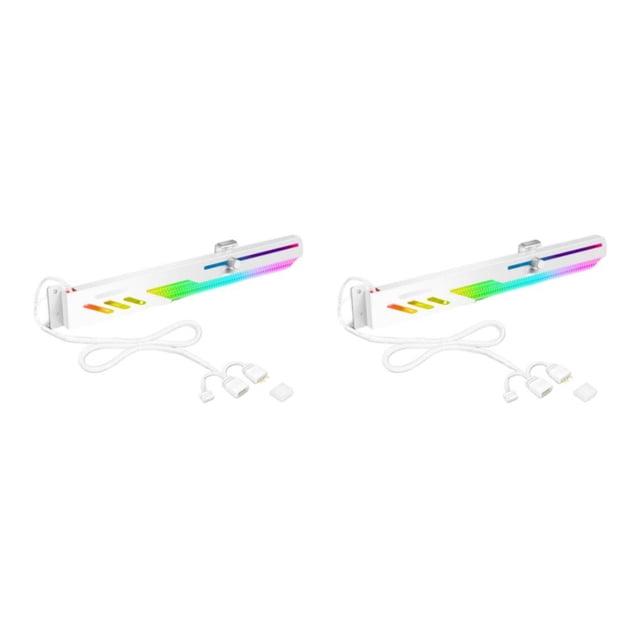 Cateissary Soporte GPU Soporte de tarjeta gráfica Moda Multicolor Firmeza Dureza Shell Profesional Tamaño compacto Suministros de computadora Blanco 2Conjunto