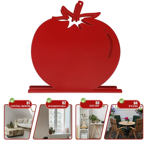 HAKIDZEL Freestanding Napkin Holder 1Set Iron Red Modern Minimalist Home Napkin Storage Rack