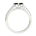 thumbnail image 3 of Aonejewelry 1.03 Ct. Ttw Two Stone Black Diamond Engagement Wedding Ring In 14k White Gold, 3 of 4