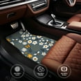 thumbnail image 6 of Pofeuu Flowers and Bee Print Car Foot Mat Set of 4 Pieces - All-Weather Full Set Floor Mats for Cars Trucks SUVs, 6 of 7