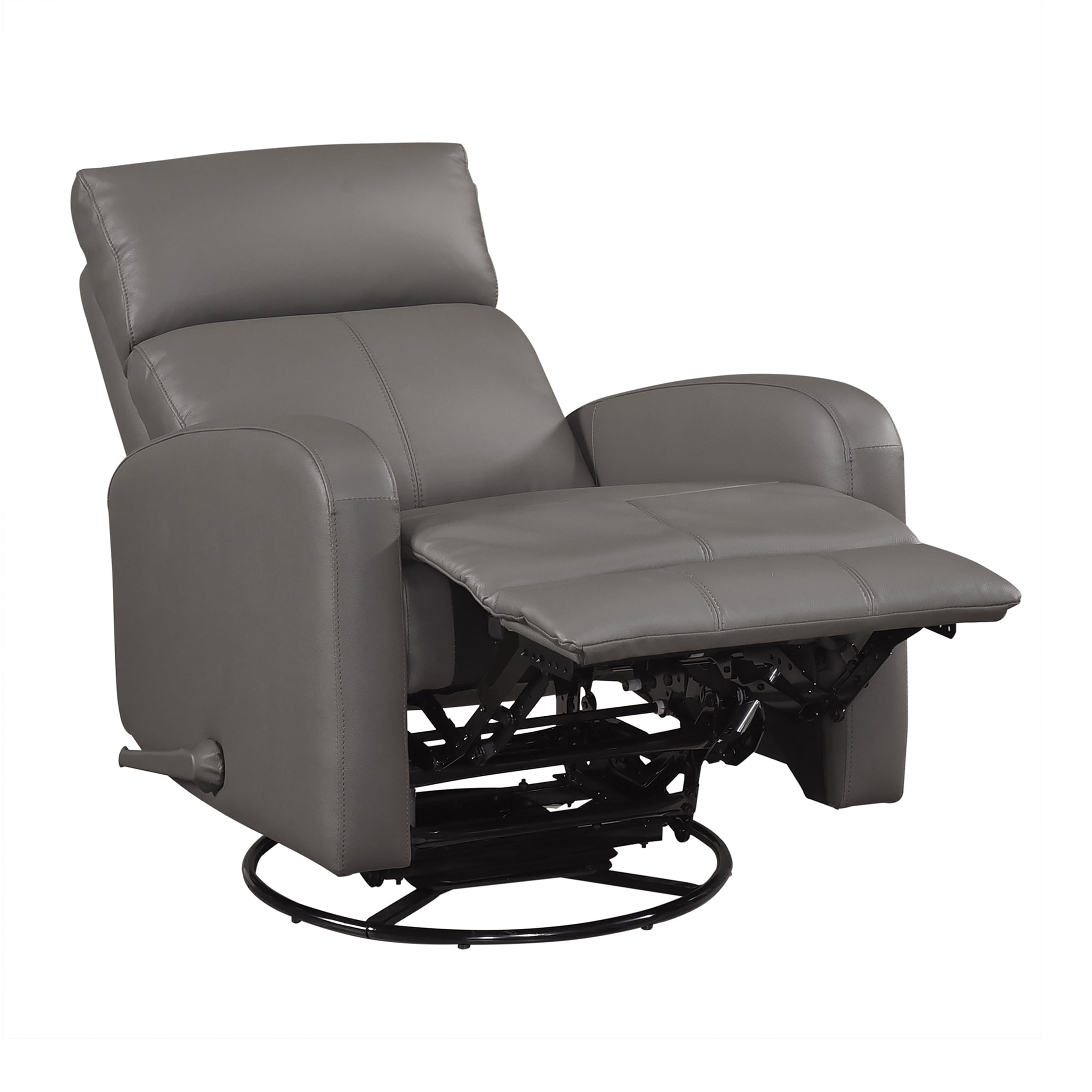 OakvillePark Bramblecrest Leather Match Swivel Glider Reclining Chair, Mocha