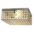 thumbnail image 3 of Lalia Home 12" Classix Glam 2-Light Decorative Square Crystal and Metal Flush Mount, Antique Brass, 3 of 12