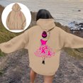 thumbnail image 2 of Fiaer,Women Cancer Sweatshirts Cancer Hoodies Pink Ribbon with Butterfly Graphic Plus Size Tops Cancer Awareness Support Khaki S, 2 of 7