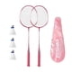 thumbnail image 1 of 2x Juego de Raquetas de Bádminton perfecl para 2 Jugadores Raqueta Doble y Bolsa de Transporte Juguete Interactivo para Césped rosa, 1 of 8