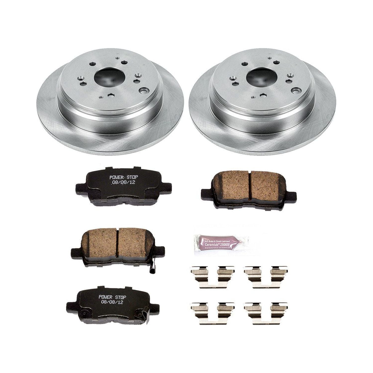 Power Stop Rear Stock Replacement Brake Pad and Rotor Kit KOE5502