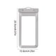 thumbnail image 3 of Funda impermeable para teléfono Estuche impermeable universal para móviles | PVC con certificación IPX8 | Se adapta a smartphones de hasta 6,5" | Pantalla táctil frontal transparente | Cordón seguro, 3 of 6