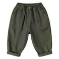thumbnail image 3 of LYHaoo Boys Cargo Pants Style Casual Trousers With Multiple Pockets Comfortable Loose Fit Long Pants For Kids And Youth Outdoor School Wear School Pants for Boys(Green), 3 of 6