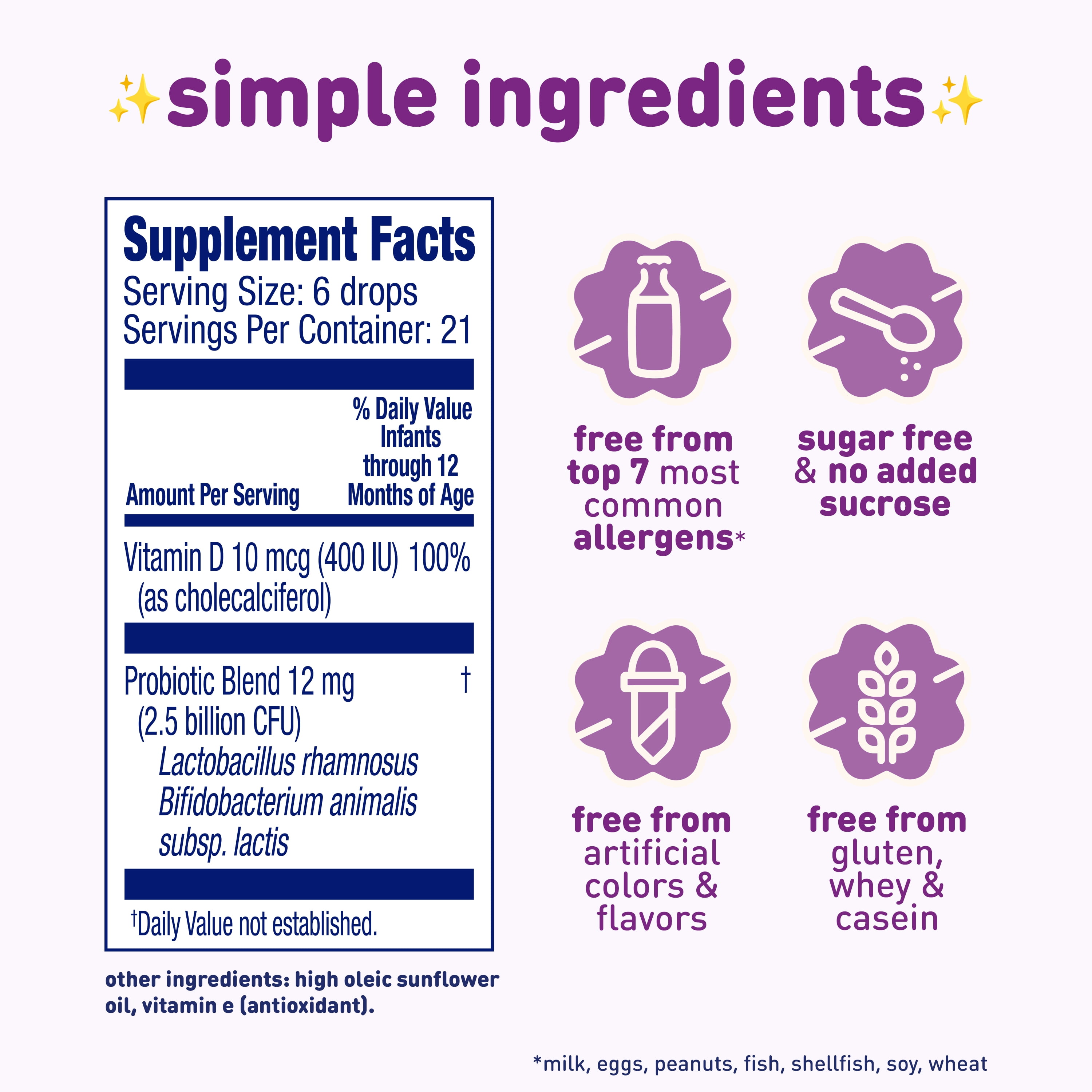 Enfamil Dual Probiotics Vitamin Drops for Infants, Supports Baby's Immune & Digestive Health, 8.7mL Bottle