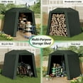 thumbnail image 6 of Homall Durable storage shed 6.00 x 6.00 x 7.00 Feet Green Carport, 6 of 7