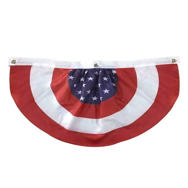 Bunting Embroidery American Independence Day Half-round Flag