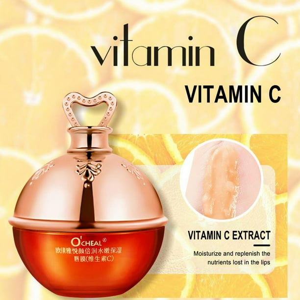 Hot6sl Ofertas Del Día Mascarilla Labios Melocotón Bálsamo Labial Hidratante Aloe con Barro Labial Exfoliant Vitamina C Atenúa Las Líneas de Los Labios Mascarilla Labial Hidratante para Dormir