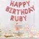 thumbnail image 4 of Globos de fiesta TONIFUL, 65 unidades, 40 cm, oro rosa, feliz cumpleaños, 4 of 7