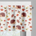 thumbnail image 3 of Ambesonne Mushroom Valance Pack of 2, Autumn Hedgehog Acorns, 42"X18", Multicolor, 3 of 5