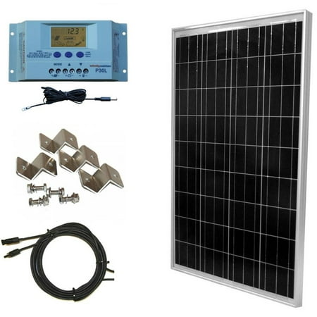100 Watt Off-Grid Polycrystalline Solar Panel Kit with (Best 100 Watt Solar Kit)