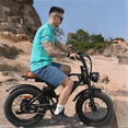 thumbnail image 5 of 20"x 4.0 Fat Tire Electric Bicycle,1000W Peak Motor E-Bike Adults, 65 Miles Electric Bike with 20mph,Dual Shock Absorber, 7-Speed,, 42V 10.4Ah Removable Battery, 5 of 7