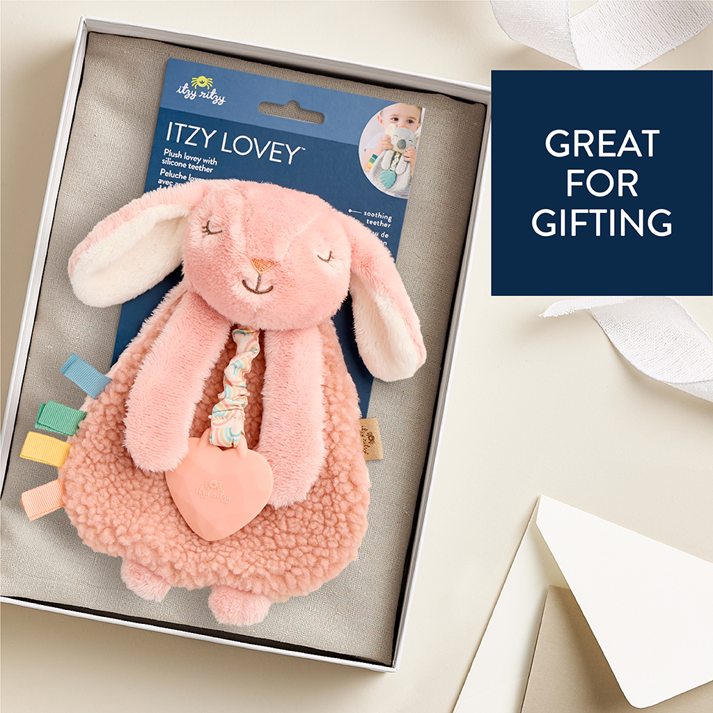Itzy Ritzy Itzy Lovey Pink Bunny Plush photo 6