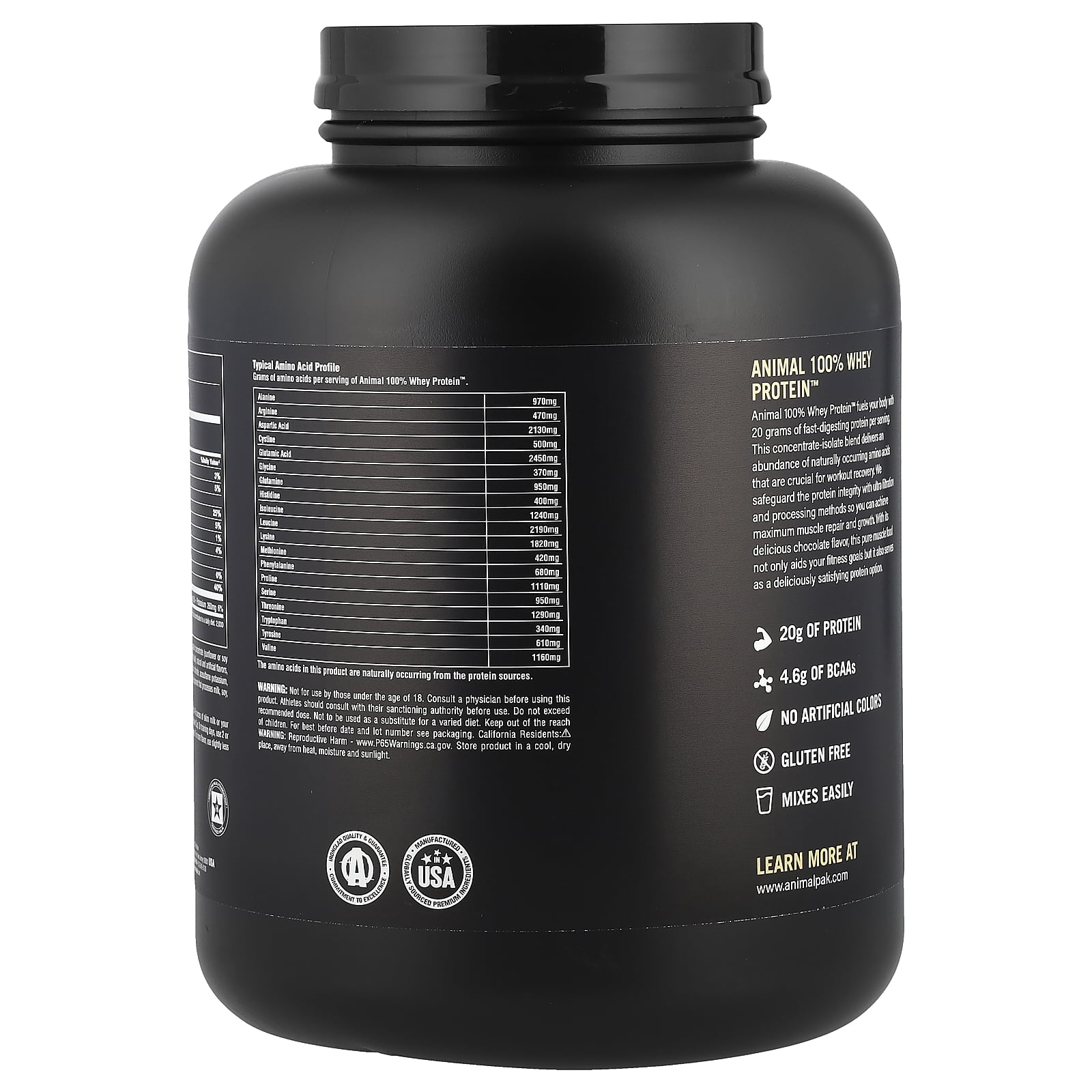 Animal 100% Whey Protein Powder, Chocolate Fudge, 4 lb (1.81 kg)