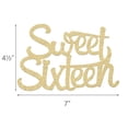 thumbnail image 6 of 16th Birthday Cake Topper - SWEET SIXTEEN - 7" x 4.5" Double Sided Champagne Gold Glitter Cardstock - Perfect Touch for Your BDay Decorations - Food-Safe & Eco-Friendly Stand by Merry Expressions, 6 of 9