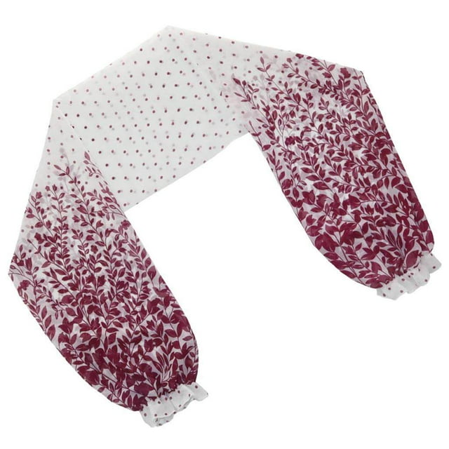 Boléro en Chiffon à Manches Longues pour Femmes Boléro Rouge Vin Fleur