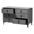 thumbnail image 2 of Baxton Studio Etienne Modern Slate Gray Velvet 6-Drawer Dresser, 2 of 6