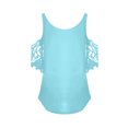 thumbnail image 1 of Tops de Blouse à Col Rond et à Fermeture Éclair en Demi-Manche pour Femmes, 1 of 6