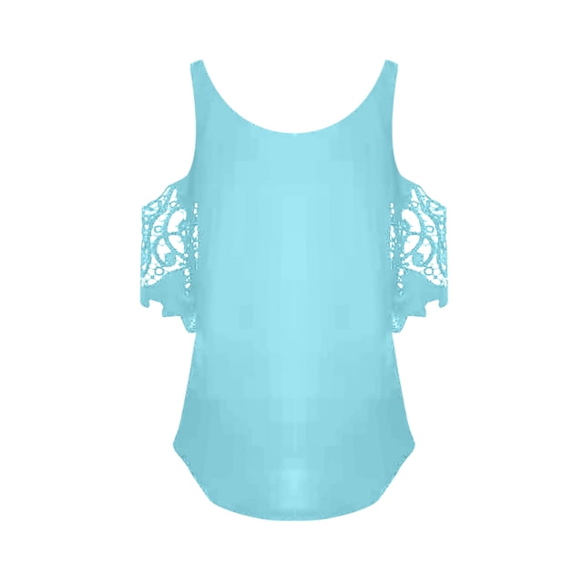 Tops de Blouse à Col Rond et à Fermeture Éclair en Demi-Manche pour Femmes
