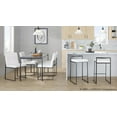 thumbnail image 2 of Fuji Stacker Counter Stools for Kitchen Counter in Black Metal, Counter Height Chairs, Bar Stools Set of 3, Counter Height Stools Set of 3, Bar Stools For Kitchen Island (White Velvet), 2 of 6