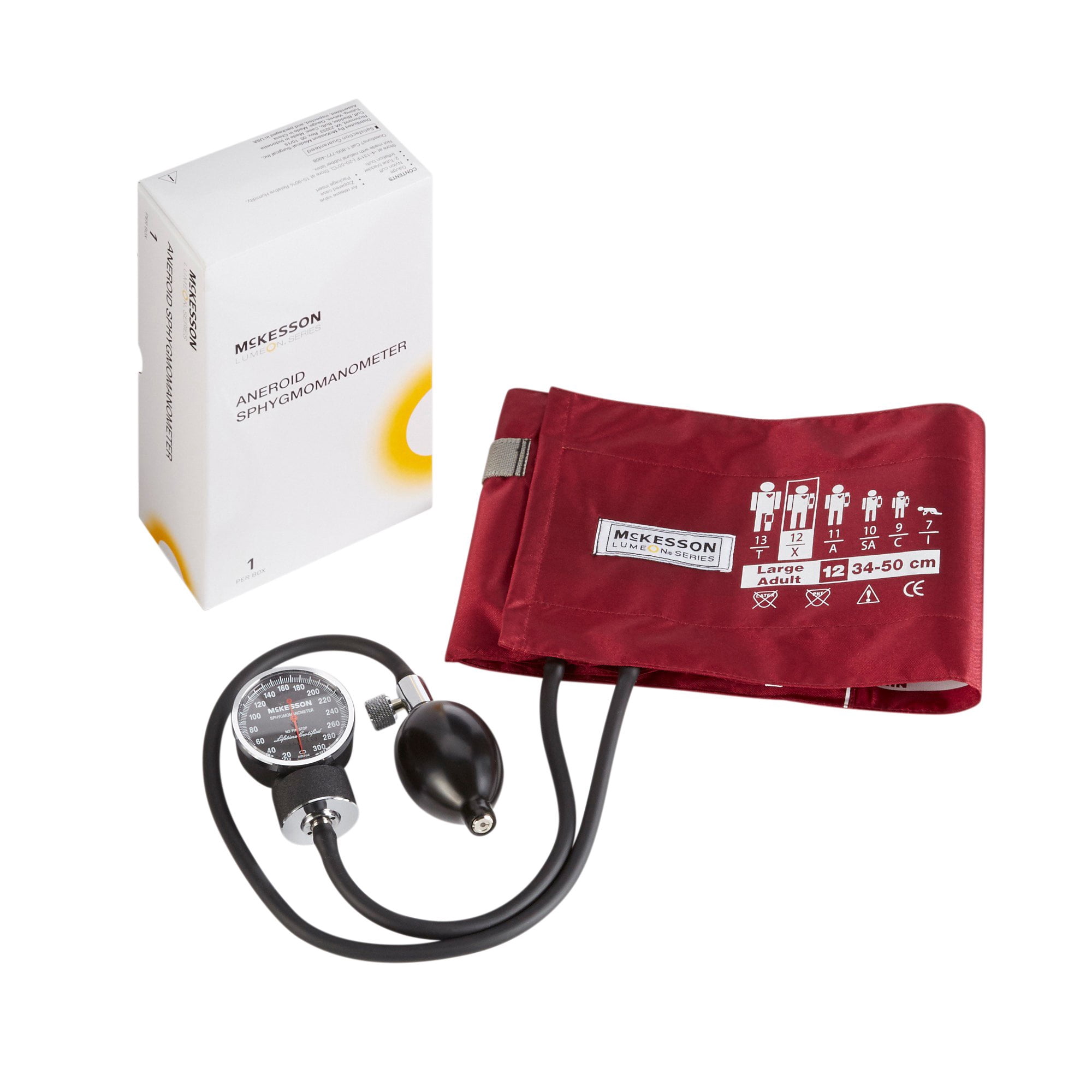 McKesson Lumeon Arm Aneroid Sphygmomanometer Blood Pressure Monitor, Large, 1 Ct