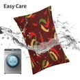 thumbnail image 6 of Salouo Hot Chili Pattern Pillow Cases,1PC Pillow Covers with Envelope Closure Decorative Pillow Case for Bed Couch,Pillows Not Included-16"x24", 6 of 6